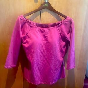 Soft Surroundings top with built in bra size 38c. Cranberry color.